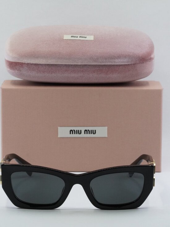 Miu Miu MU09WS 1AB5S0 Cat Eye Sunglasses – Black/Dark Grey main image 10